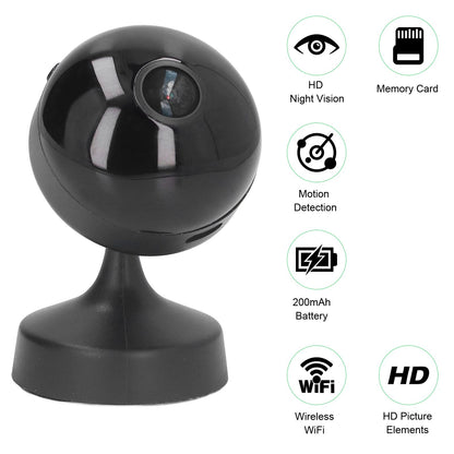 Wireless Security Camera Multifunctional Night Vision 1080P HD WiFi Mini Camera for Home Office V1294-YM0523-3117220000311