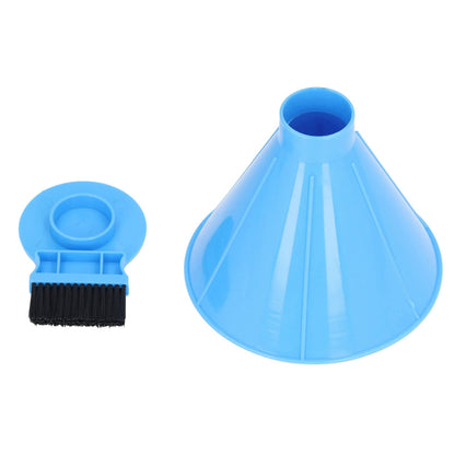 Ice Scraper Plastic Cone Multi Functional Funnel Snow Remover with Brush for Car Windshield V1294-YM0523-3117220000711