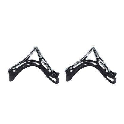 2Pcs Walk Traction Cleats Prevent Slipping High Tension Spring Crampons for Hiking Jogging Hunting V1294-YM0523-3117220000911
