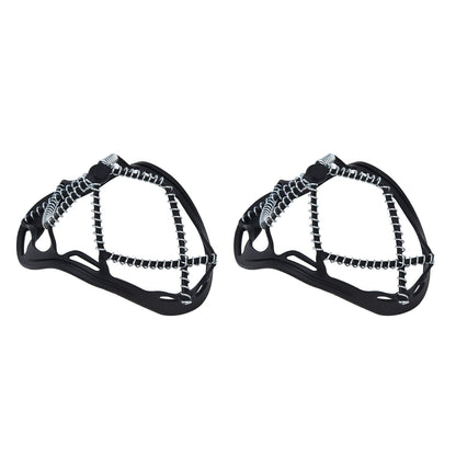2Pcs Walk Traction Cleats Prevent Slipping High Tension Spring Crampons for Hiking Jogging Hunting V1294-YM0523-3117220000911