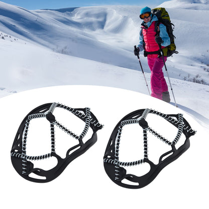 2Pcs Walk Traction Cleats Prevent Slipping High Tension Spring Crampons for Hiking Jogging Hunting V1294-YM0523-3117220000911