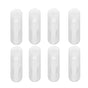 8Pcs Wall Self Adhesive Curtain Hooks White Reusable Plastic Curtain Buckles with Wall Hook for Apartment V1294-YM0523-3117220001011