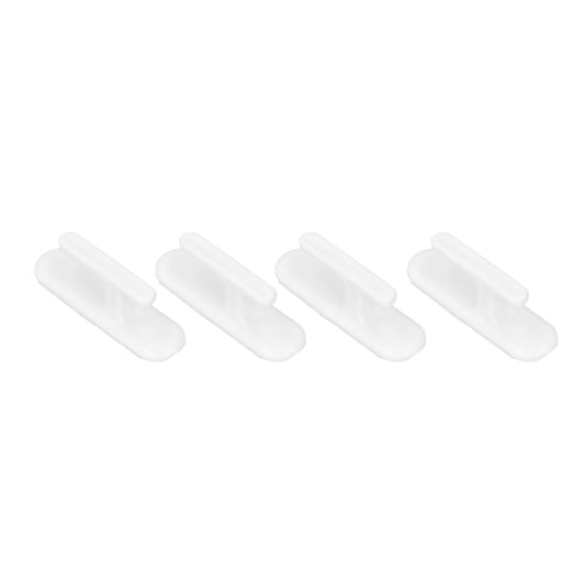 8Pcs Wall Self Adhesive Curtain Hooks White Reusable Plastic Curtain Buckles with Wall Hook for Apartment V1294-YM0523-3117220001011