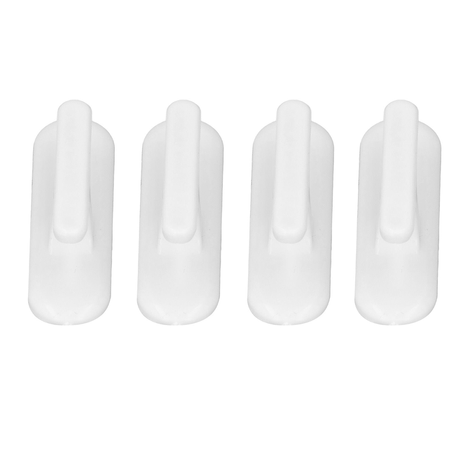 8Pcs Wall Self Adhesive Curtain Hooks White Reusable Plastic Curtain Buckles with Wall Hook for Apartment V1294-YM0523-3117220001011
