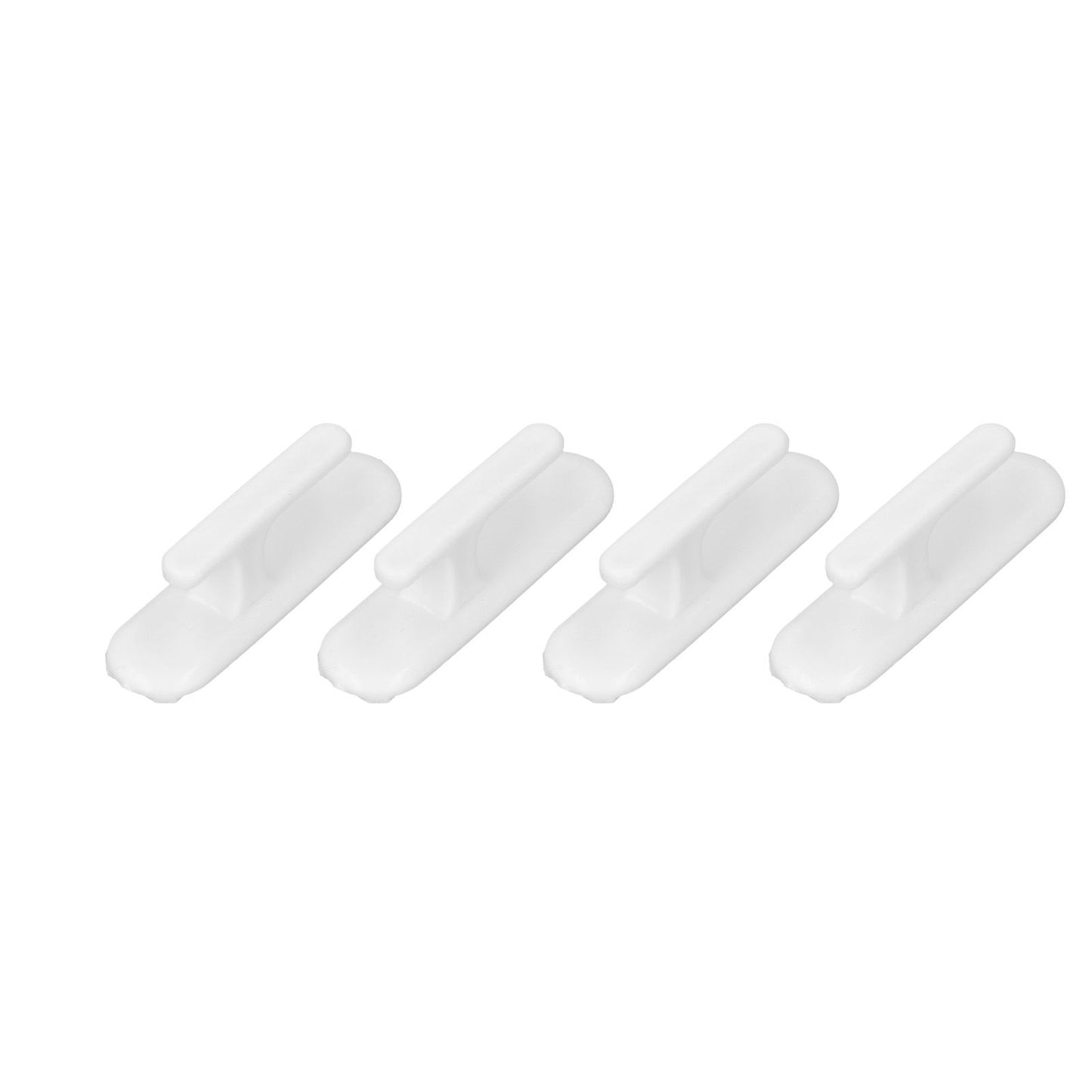 8Pcs Wall Self Adhesive Curtain Hooks White Reusable Plastic Curtain Buckles with Wall Hook for Apartment V1294-YM0523-3117220001011