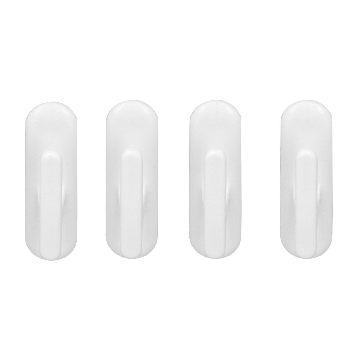 8Pcs Wall Self Adhesive Curtain Hooks White Reusable Plastic Curtain Buckles with Wall Hook for Apartment V1294-YM0523-3117220001011