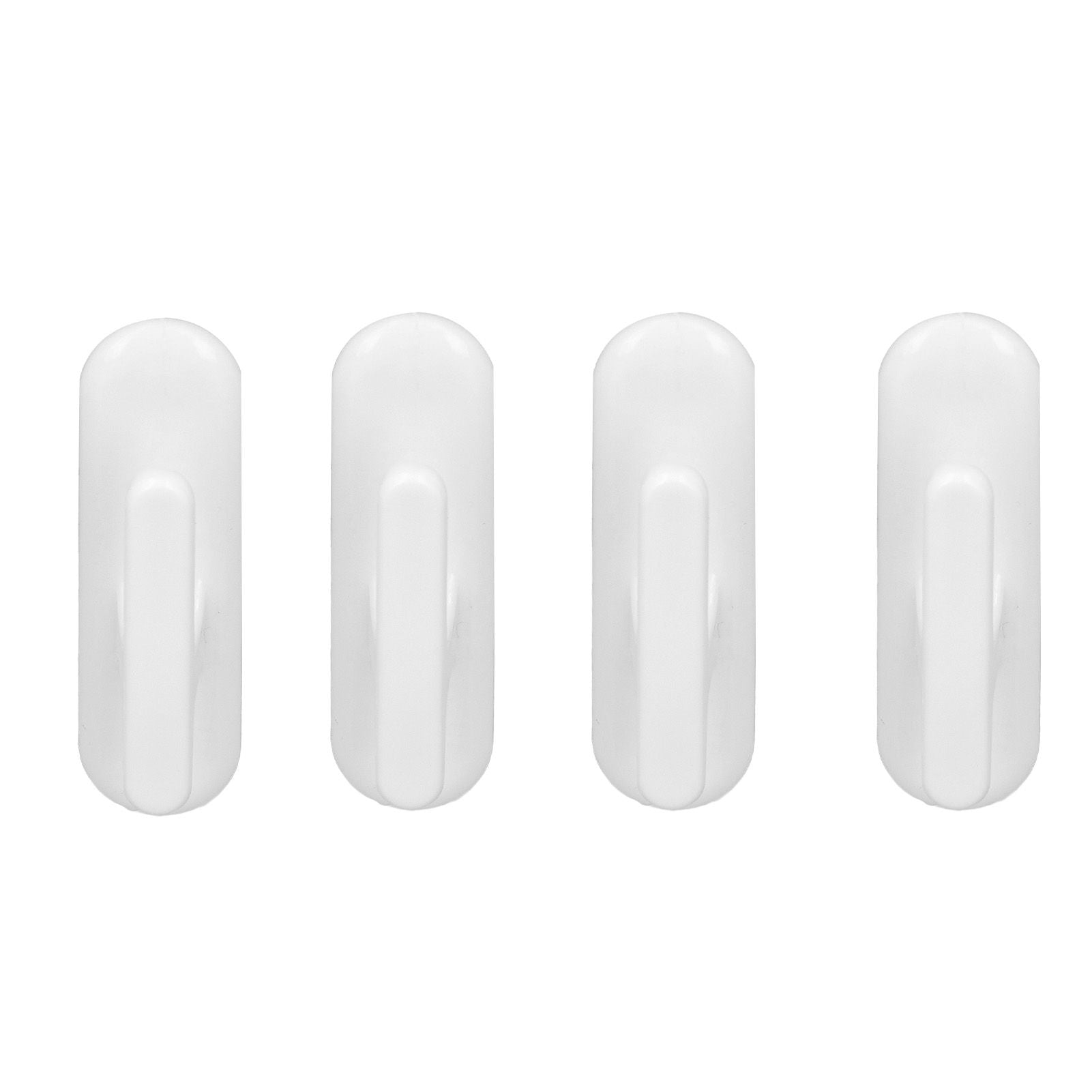 8Pcs Wall Self Adhesive Curtain Hooks White Reusable Plastic Curtain Buckles with Wall Hook for Apartment V1294-YM0523-3117220001011