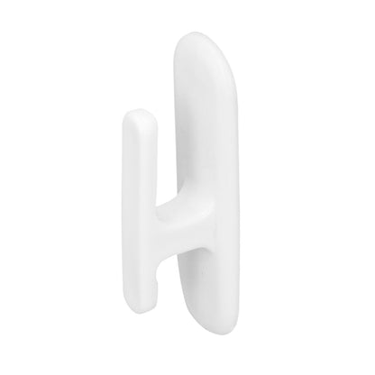 8Pcs Wall Self Adhesive Curtain Hooks White Reusable Plastic Curtain Buckles with Wall Hook for Apartment V1294-YM0523-3117220001011