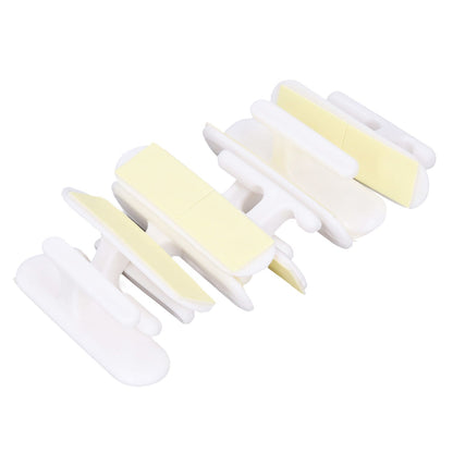 8Pcs Wall Self Adhesive Curtain Hooks White Reusable Plastic Curtain Buckles with Wall Hook for Apartment V1294-YM0523-3117220001011