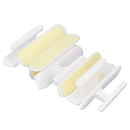 8Pcs Wall Self Adhesive Curtain Hooks White Reusable Plastic Curtain Buckles with Wall Hook for Apartment V1294-YM0523-3117220001011