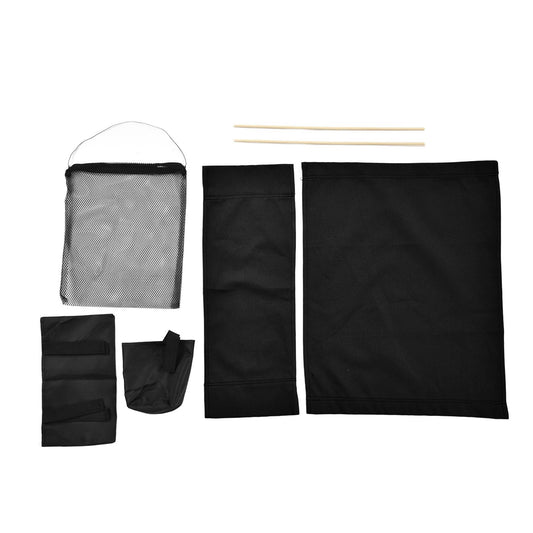 Director Chair Cover Replacement with Storage Bag Canvas Seat Chair Protective Cover for HouseholdBlack V1294-YM0523-3117220001612