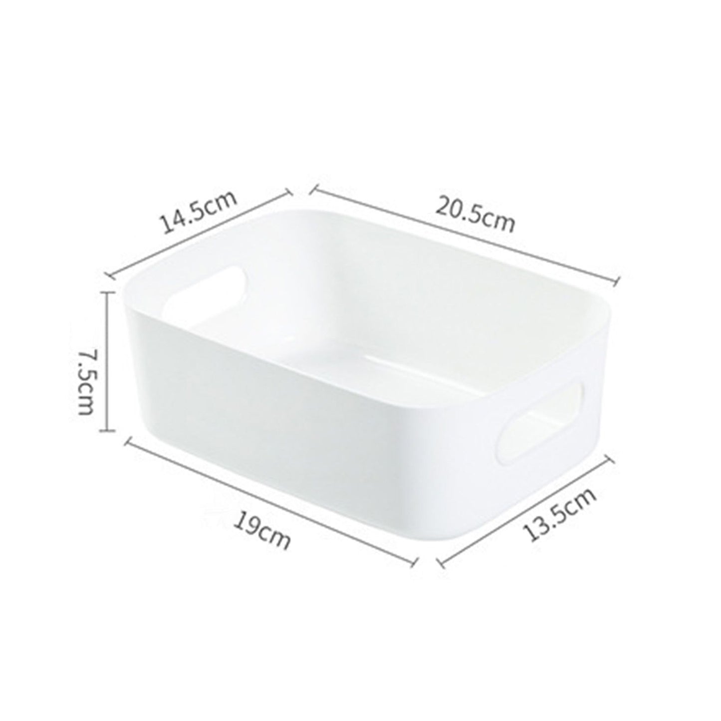 Desktop Storage Basket PP Cosmetic Storages Box Desktops Sundries Organizer with Handle for HouseholdSmall V1294-YM0523-3117220001911