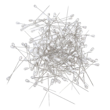 200pcs Teardrop Pearl Head Pins Pearlized Ball Head Pins for Sewing Craft Wedding Decorations V1294-YM0523-3117220002711