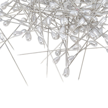 200pcs Teardrop Pearl Head Pins Pearlized Ball Head Pins for Sewing Craft Wedding Decorations V1294-YM0523-3117220002711