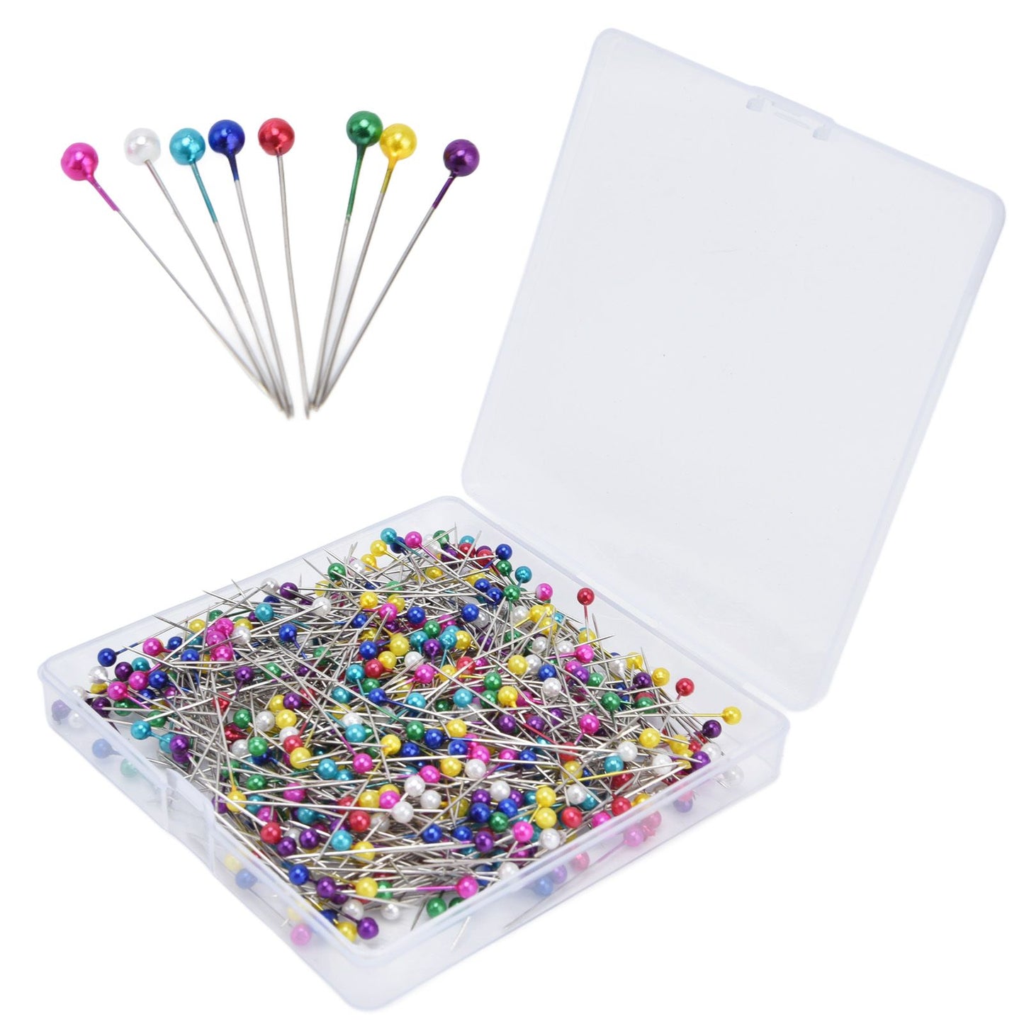 600Pcs Sewing Pins 38mm Long Different Colors Wide Application Durable Straight Pins for Clothing Handiwork V1294-YM0523-3117220002911