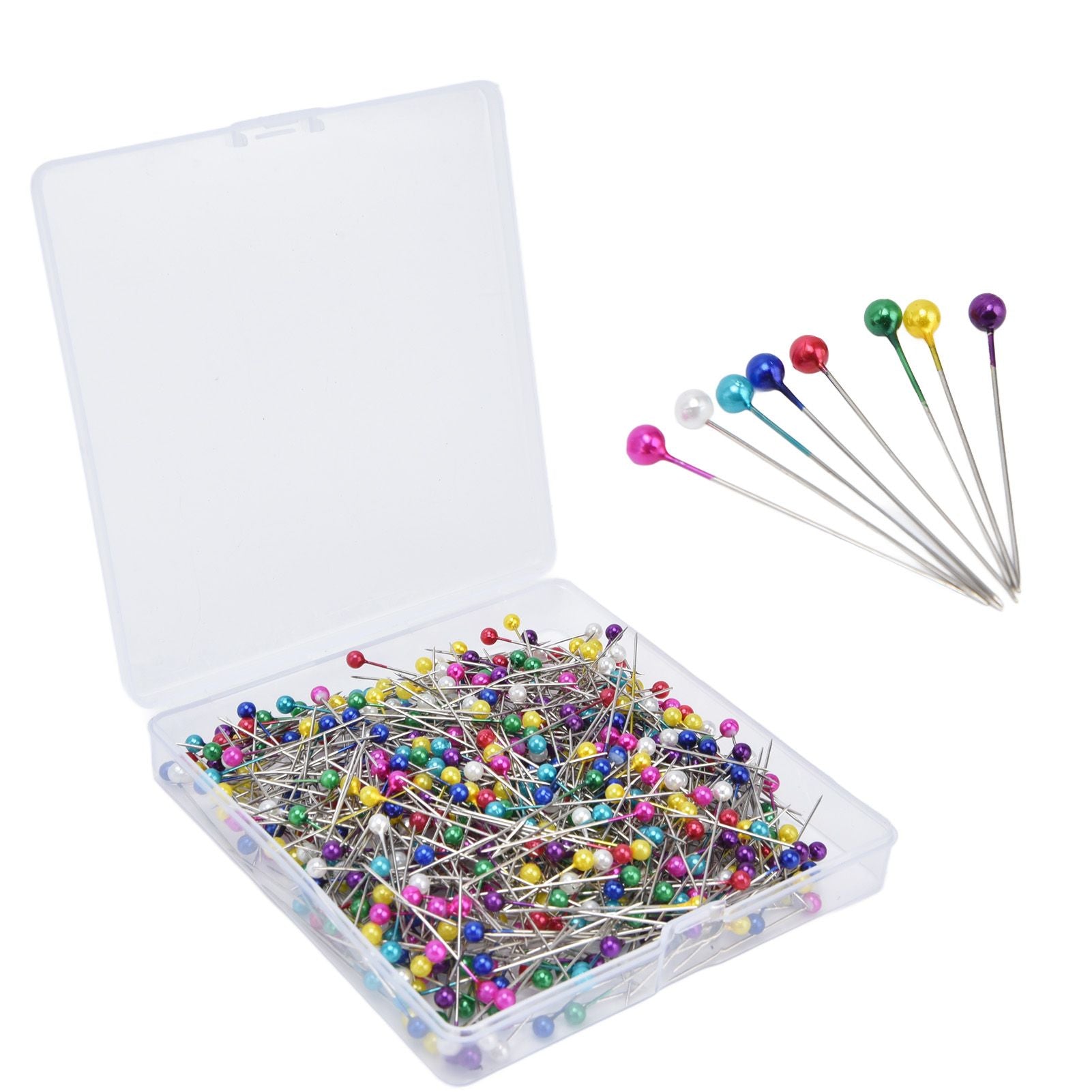 600Pcs Sewing Pins 38mm Long Different Colors Wide Application Durable Straight Pins for Clothing Handiwork V1294-YM0523-3117220002911