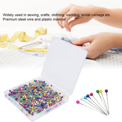 600Pcs Sewing Pins 38mm Long Different Colors Wide Application Durable Straight Pins for Clothing Handiwork V1294-YM0523-3117220002911