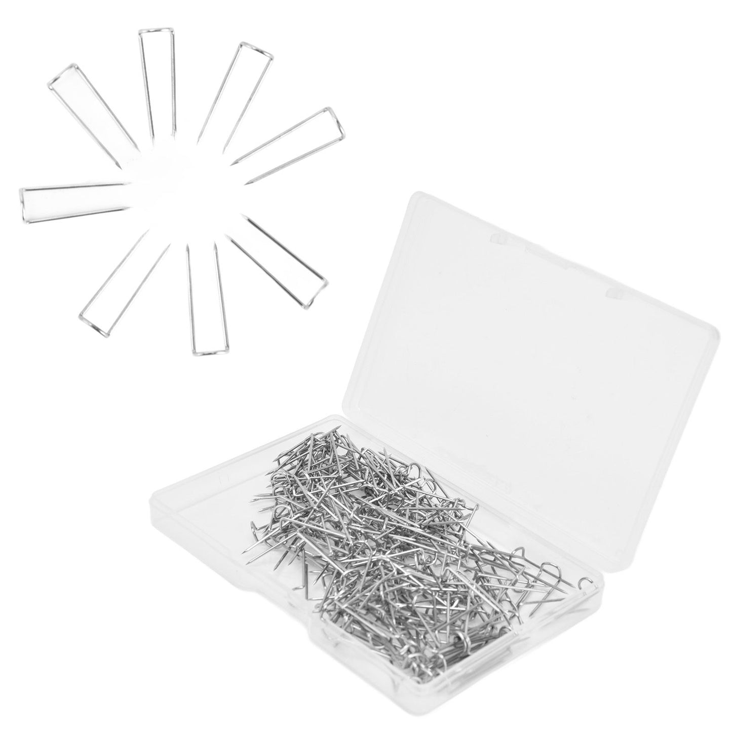 200Pcs Fork Pins U Shaped Stainless Steel Sturdy Durable Wide Application Sewing U Pins17mm 200Pcs/Box V1294-YM0523-3117220003011