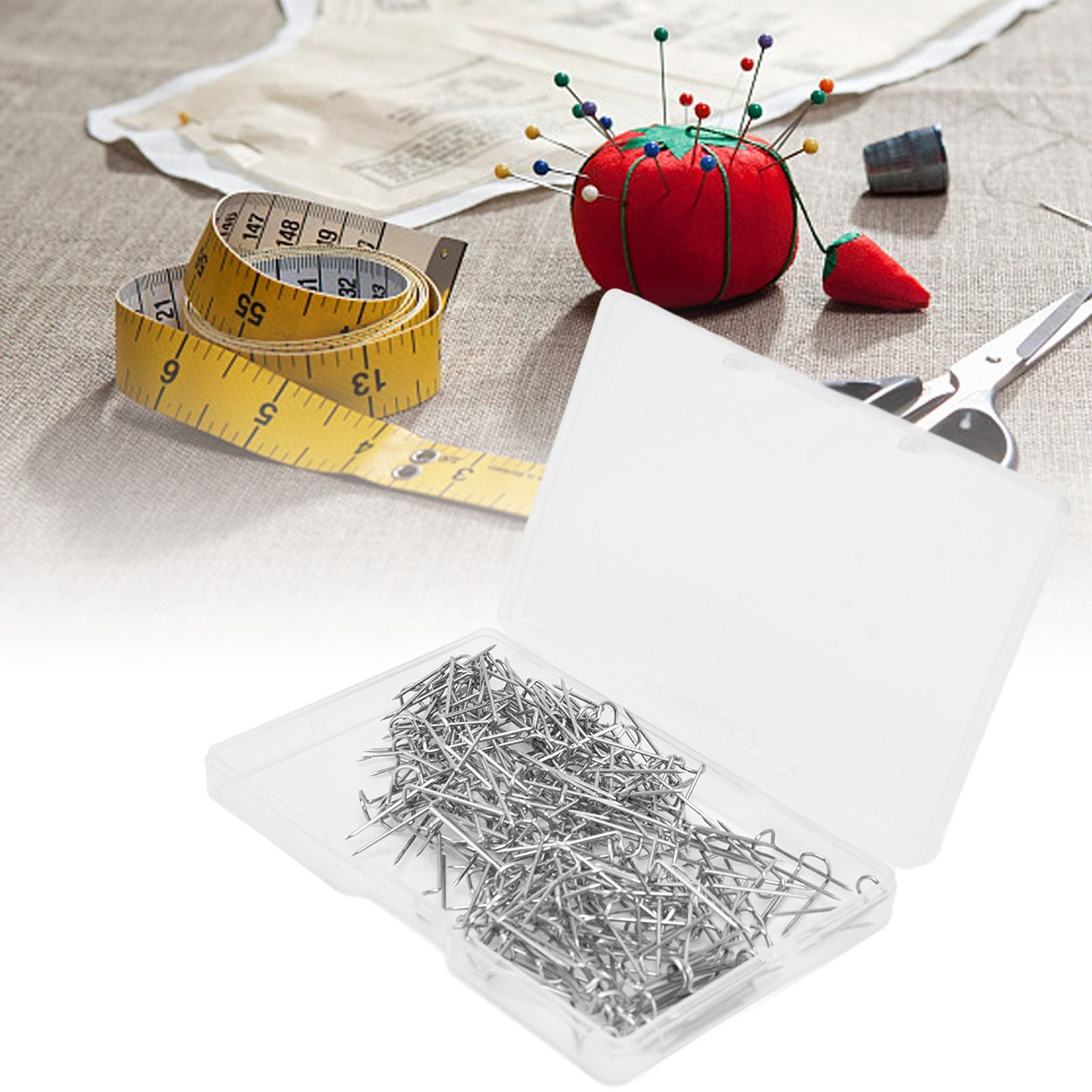 200Pcs Fork Pins U Shaped Stainless Steel Sturdy Durable Wide Application Sewing U Pins17mm 200Pcs/Box V1294-YM0523-3117220003011