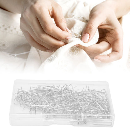 200Pcs Fork Pins U Shaped Stainless Steel Sturdy Durable Wide Application Sewing U Pins17mm 200Pcs/Box V1294-YM0523-3117220003011