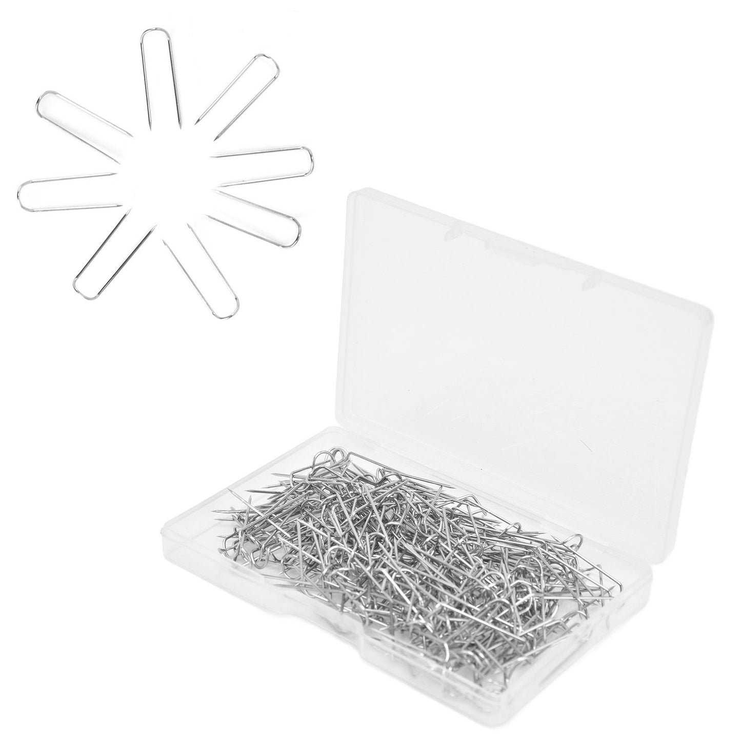 200Pcs Fork Pins U Shaped Stainless Steel Sturdy Durable Wide Application Sewing U Pins23mm 200Pcs/Box V1294-YM0523-3117220003012