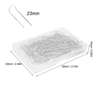 200Pcs Fork Pins U Shaped Stainless Steel Sturdy Durable Wide Application Sewing U Pins23mm 200Pcs/Box V1294-YM0523-3117220003012