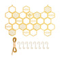 Ear Stud Display Rack Poplar Material Golden Beehive Type Space Saving Durable Earring Jewelry Storage Rack V1294-YM0523-3117220003911