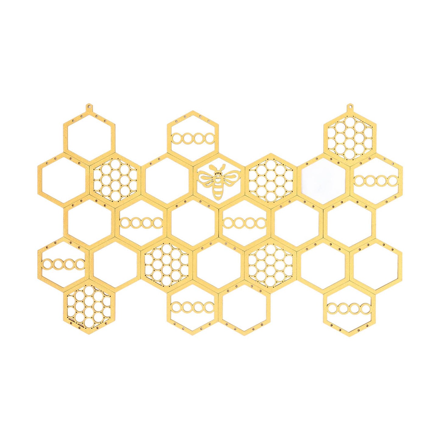 Ear Stud Display Rack Poplar Material Golden Beehive Type Space Saving Durable Earring Jewelry Storage Rack V1294-YM0523-3117220003911
