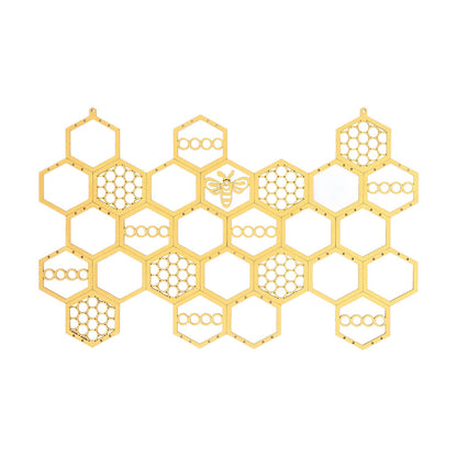 Ear Stud Display Rack Poplar Material Golden Beehive Type Space Saving Durable Earring Jewelry Storage Rack V1294-YM0523-3117220003911