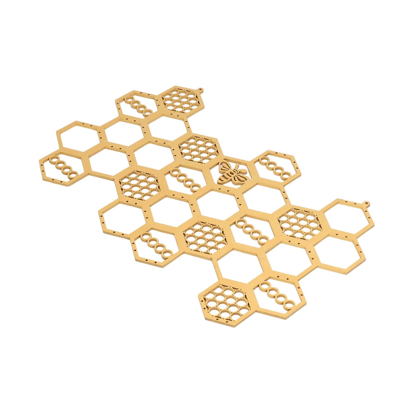 Ear Stud Display Rack Poplar Material Golden Beehive Type Space Saving Durable Earring Jewelry Storage Rack V1294-YM0523-3117220003911
