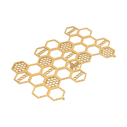 Ear Stud Display Rack Poplar Material Golden Beehive Type Space Saving Durable Earring Jewelry Storage Rack V1294-YM0523-3117220003911