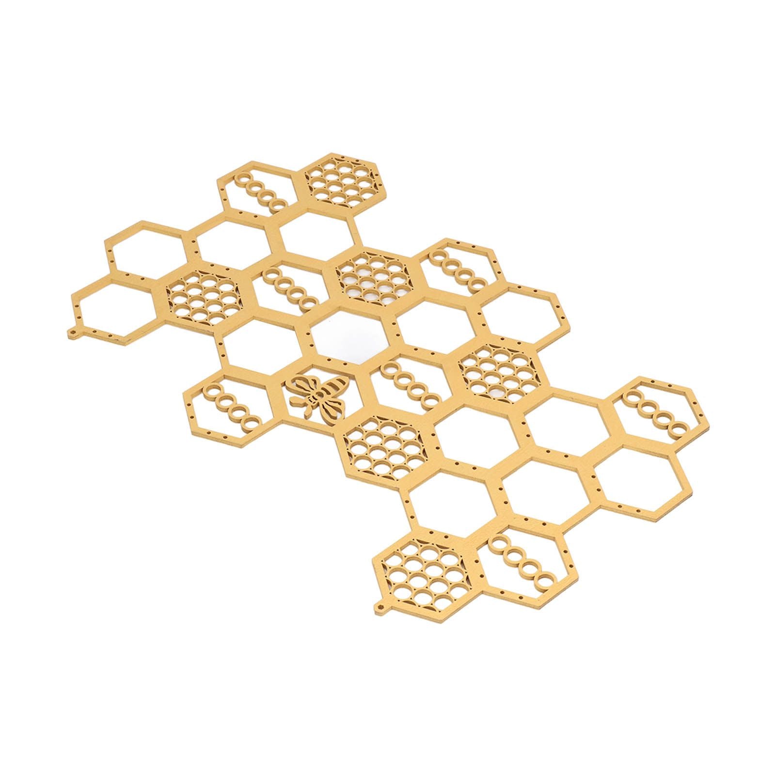 Ear Stud Display Rack Poplar Material Golden Beehive Type Space Saving Durable Earring Jewelry Storage Rack V1294-YM0523-3117220003911