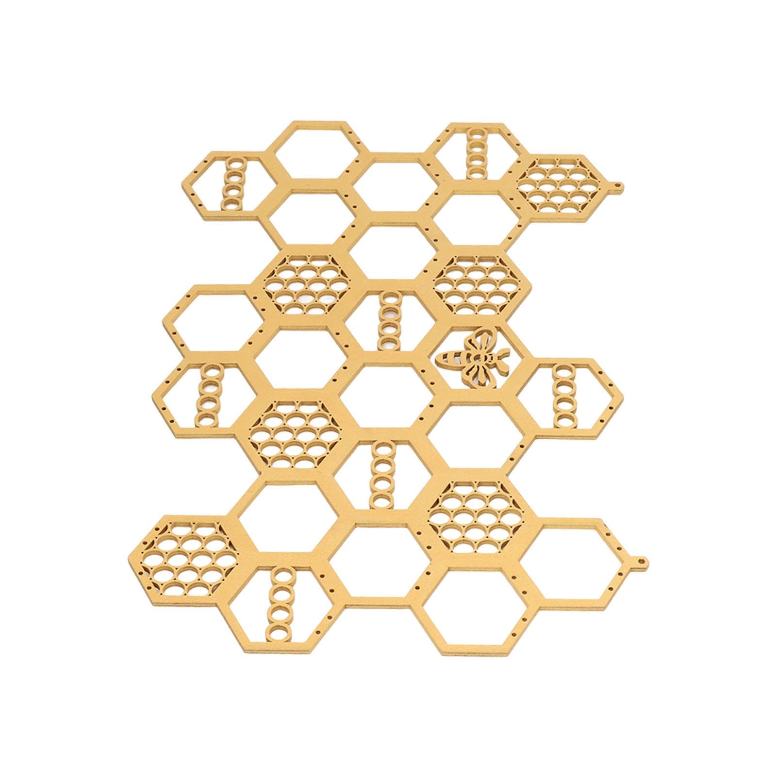 Ear Stud Display Rack Poplar Material Golden Beehive Type Space Saving Durable Earring Jewelry Storage Rack V1294-YM0523-3117220003911