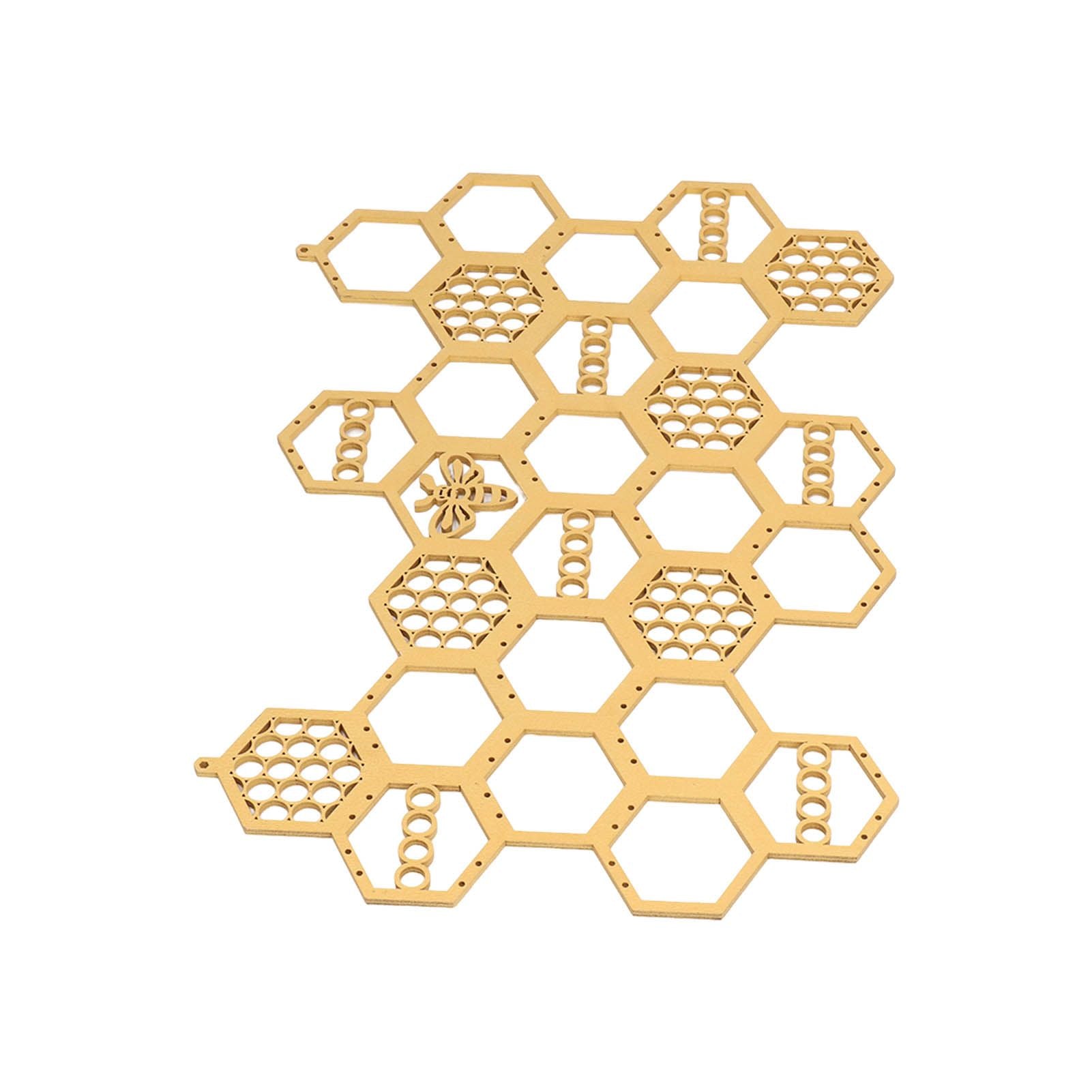 Ear Stud Display Rack Poplar Material Golden Beehive Type Space Saving Durable Earring Jewelry Storage Rack V1294-YM0523-3117220003911