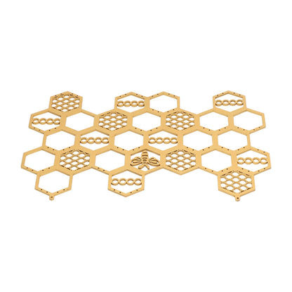 Ear Stud Display Rack Poplar Material Golden Beehive Type Space Saving Durable Earring Jewelry Storage Rack V1294-YM0523-3117220003911