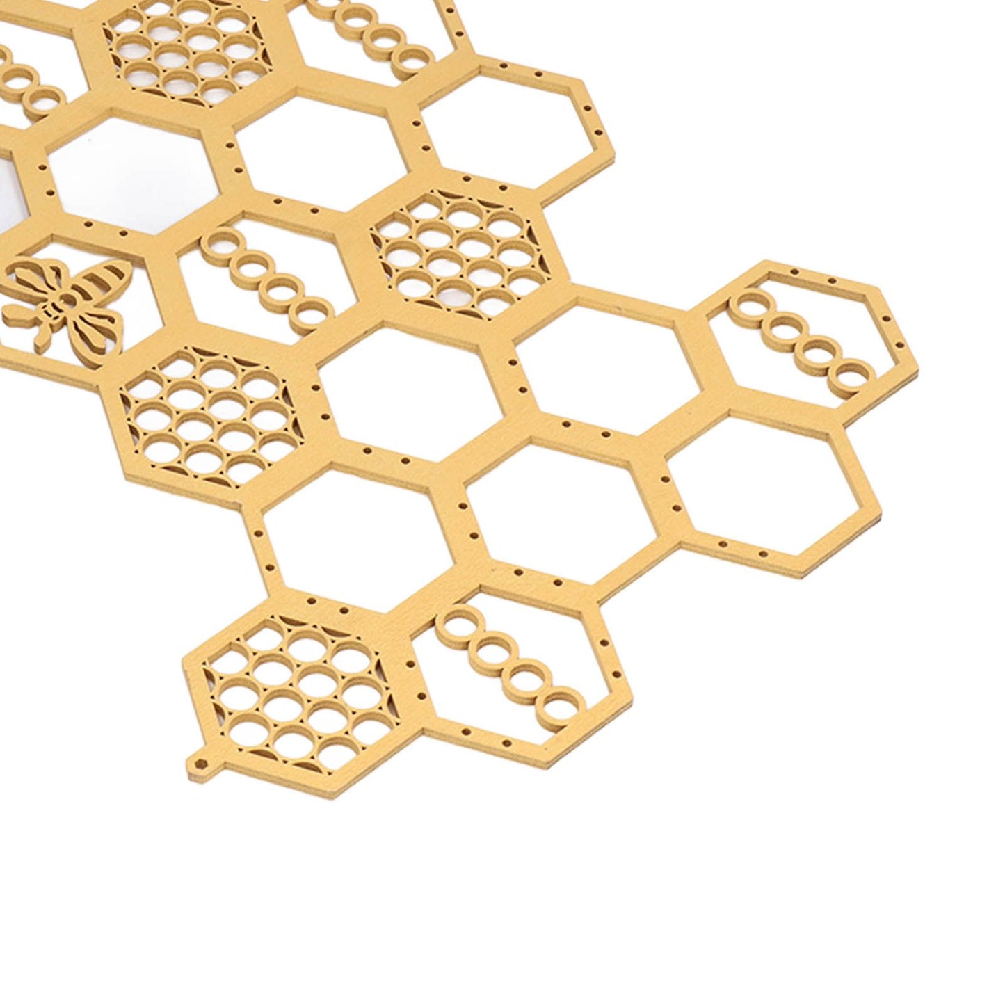Ear Stud Display Rack Poplar Material Golden Beehive Type Space Saving Durable Earring Jewelry Storage Rack V1294-YM0523-3117220003911
