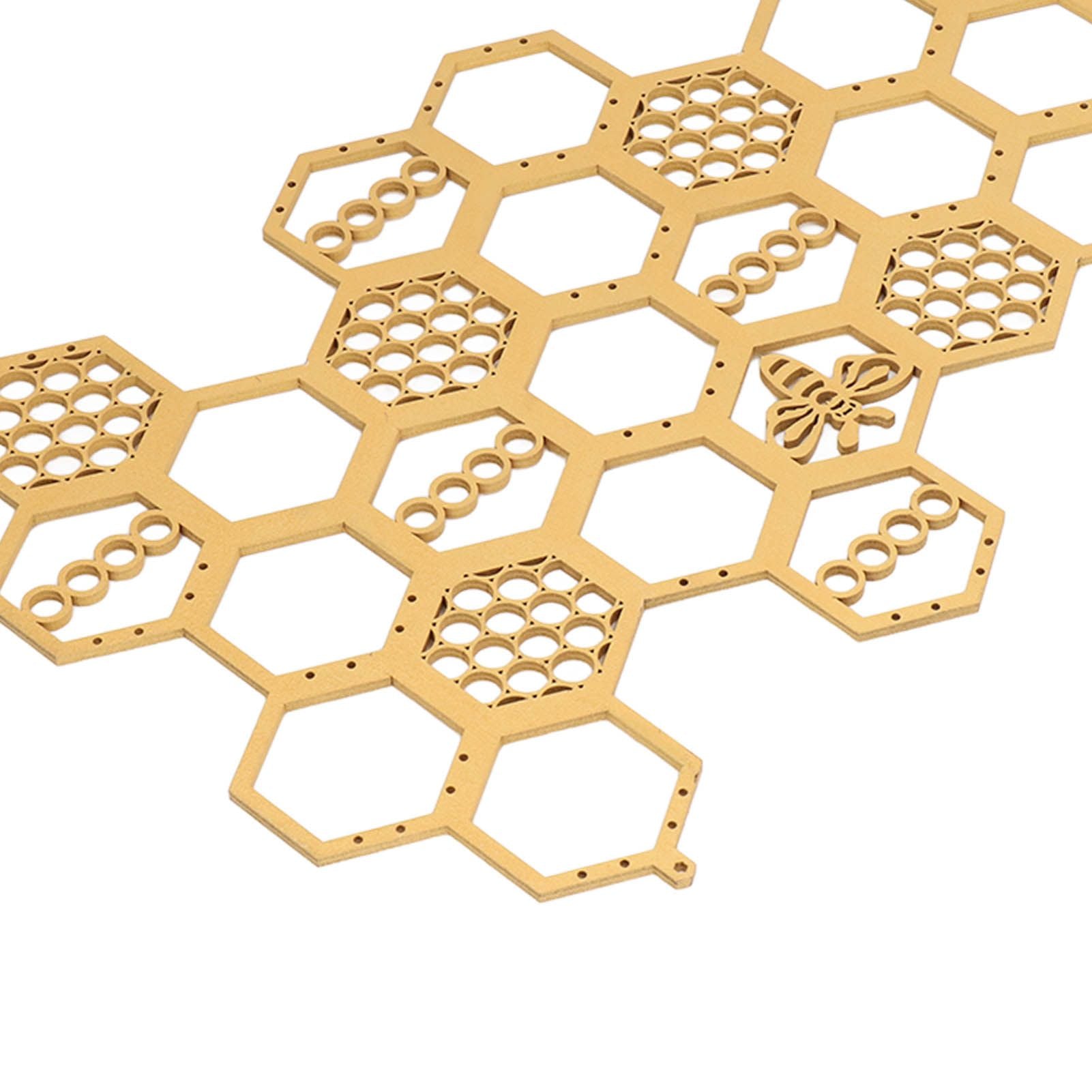 Ear Stud Display Rack Poplar Material Golden Beehive Type Space Saving Durable Earring Jewelry Storage Rack V1294-YM0523-3117220003911
