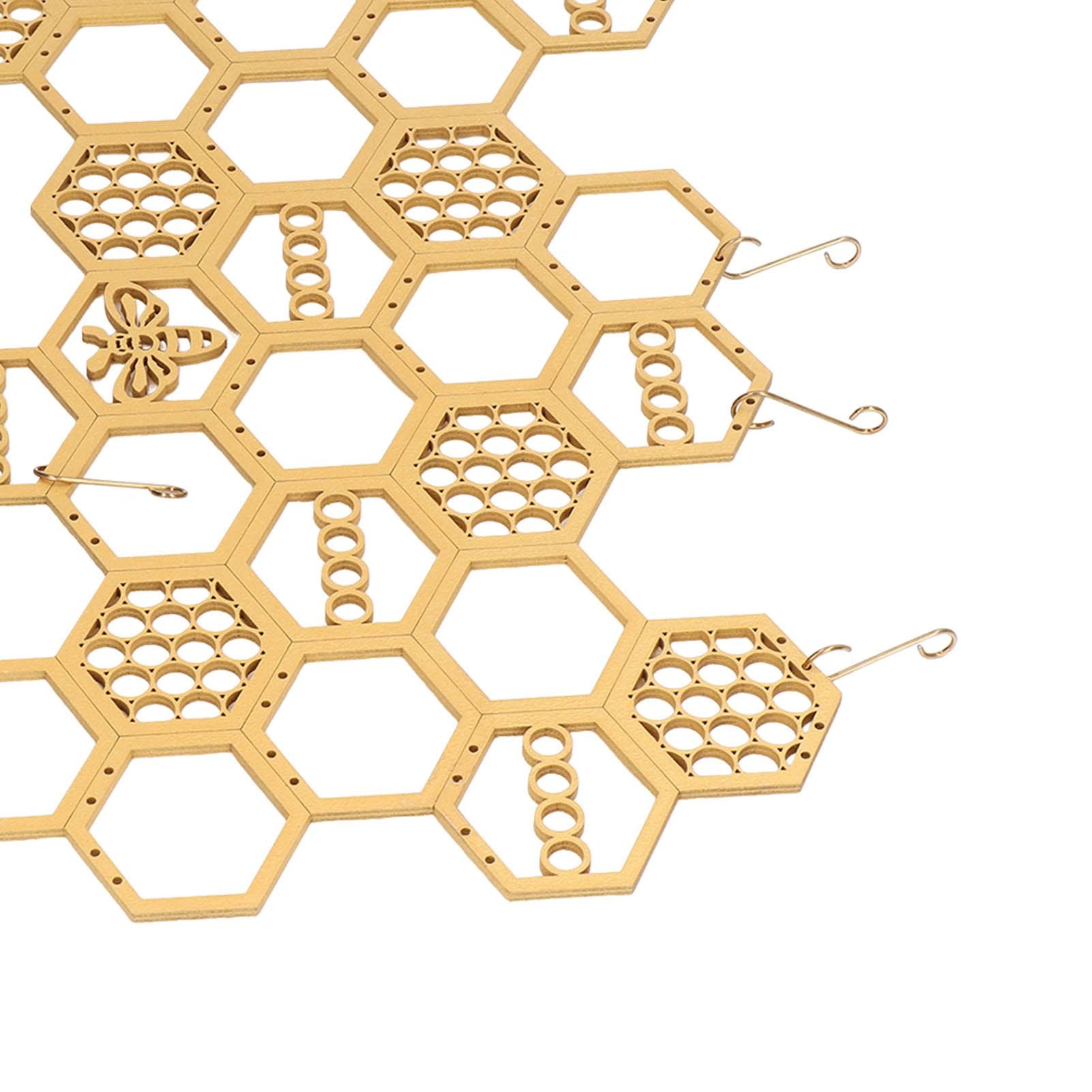 Ear Stud Display Rack Poplar Material Golden Beehive Type Space Saving Durable Earring Jewelry Storage Rack V1294-YM0523-3117220003911