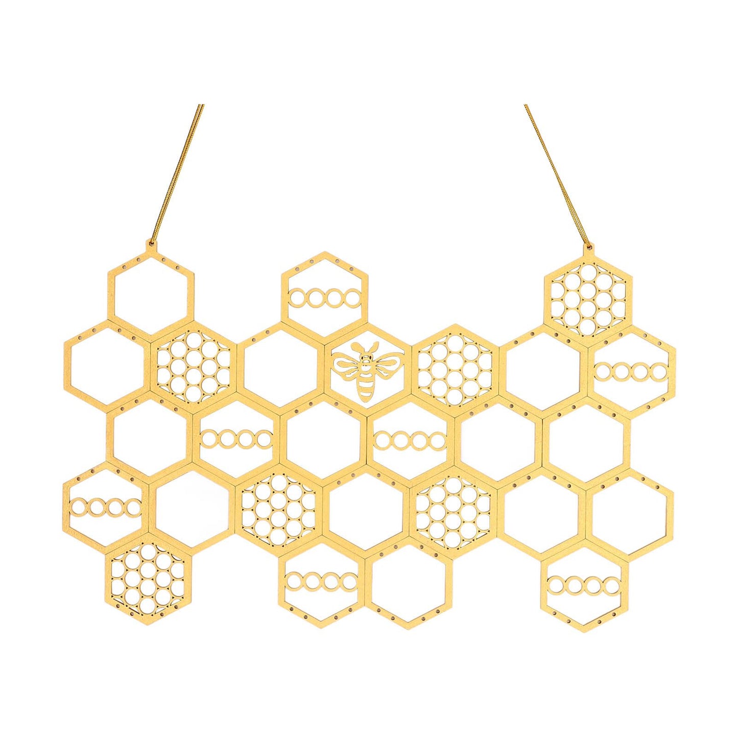 Ear Stud Display Rack Poplar Material Golden Beehive Type Space Saving Durable Earring Jewelry Storage Rack V1294-YM0523-3117220003911