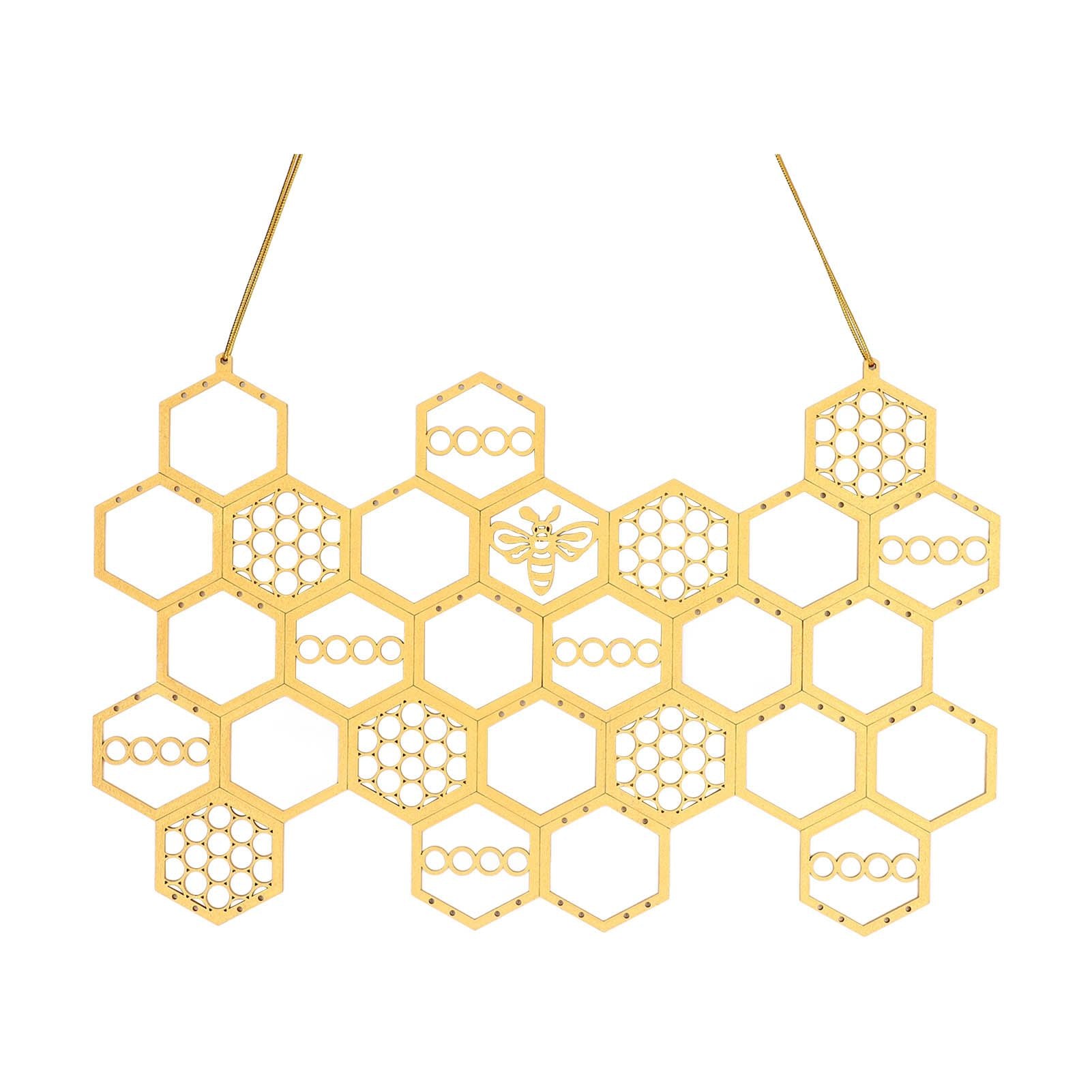 Ear Stud Display Rack Poplar Material Golden Beehive Type Space Saving Durable Earring Jewelry Storage Rack V1294-YM0523-3117220003911