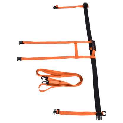 Kids Skiing Harness Adjustable Safe Drop Protection Snowboard Training Harness with Traction LeashOrange V1294-YM0523-3117220005013