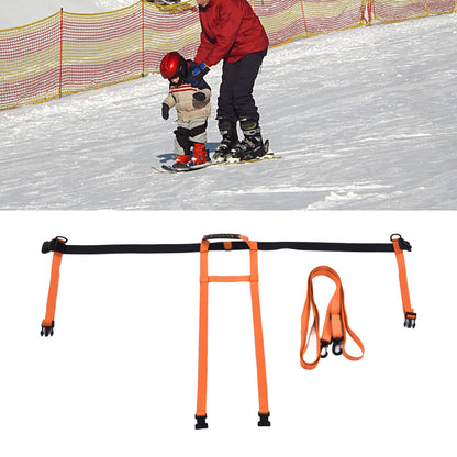 Kids Skiing Harness Adjustable Safe Drop Protection Snowboard Training Harness with Traction LeashOrange V1294-YM0523-3117220005013