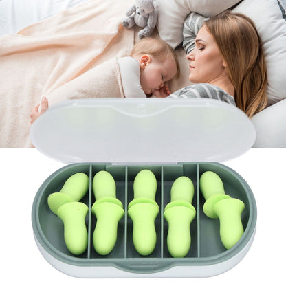 10Pcs Sleeping Ear Plugs Soft Comfortable Safe Sponge Excellent Sound Insulation High Elasticity Swimming Ear V1294-YM0523-3117220005311