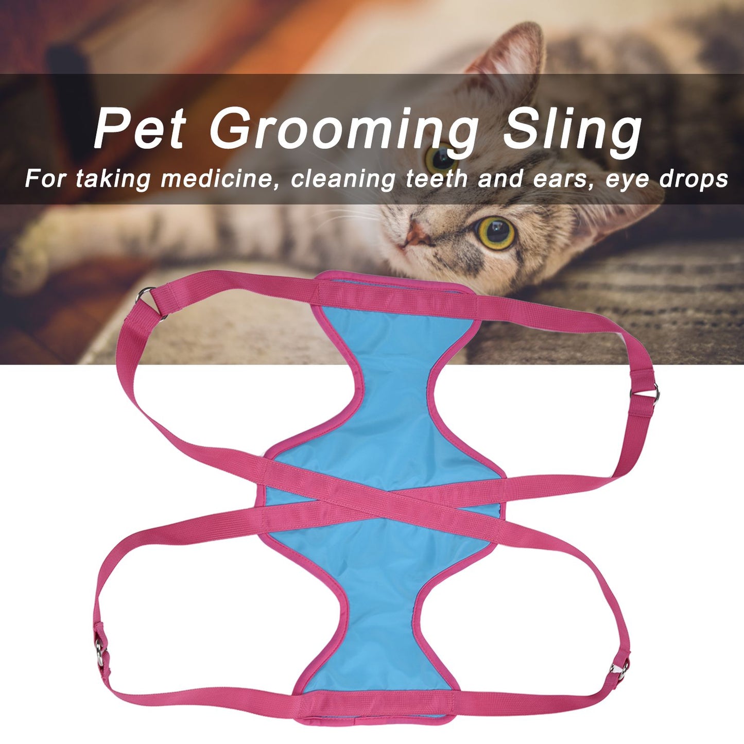 Pet Grooming Sling Comfortable Dog Grooming Sling Hammock for Nail Clipping Teeth Ears CleaningM V1294-YM0523-3117220005611