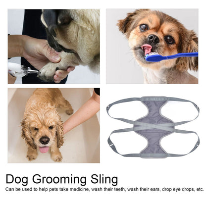 Pet Grooming Hammock Breathable Soft M Size Hammock Restraint Bag for Dogs Cats Nail Clipper Bathing Teeth V1294-YM0523-3117220006412