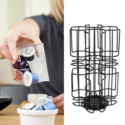 Coffee Capsule Storage Rack 360 Degree Rotating Coffee Capsule Rack for Home Office Kitchen V1294-YM0523-3117220007211