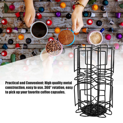 Coffee Capsule Storage Rack 360 Degree Rotating Coffee Capsule Rack for Home Office Kitchen V1294-YM0523-3117220007211