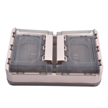 Stackable Storage Bin 35L Pink Double Door 4 Wheel Foldable Stackable Storage Box for Office Home Bedroom V1294-YM0523-3117220007811