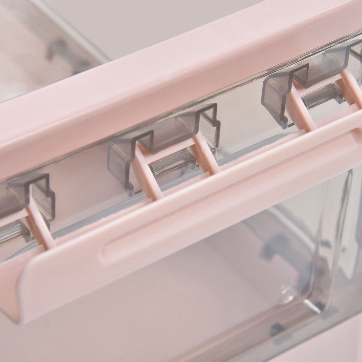 Stackable Storage Bin 35L Pink Double Door 4 Wheel Foldable Stackable Storage Box for Office Home Bedroom V1294-YM0523-3117220007811