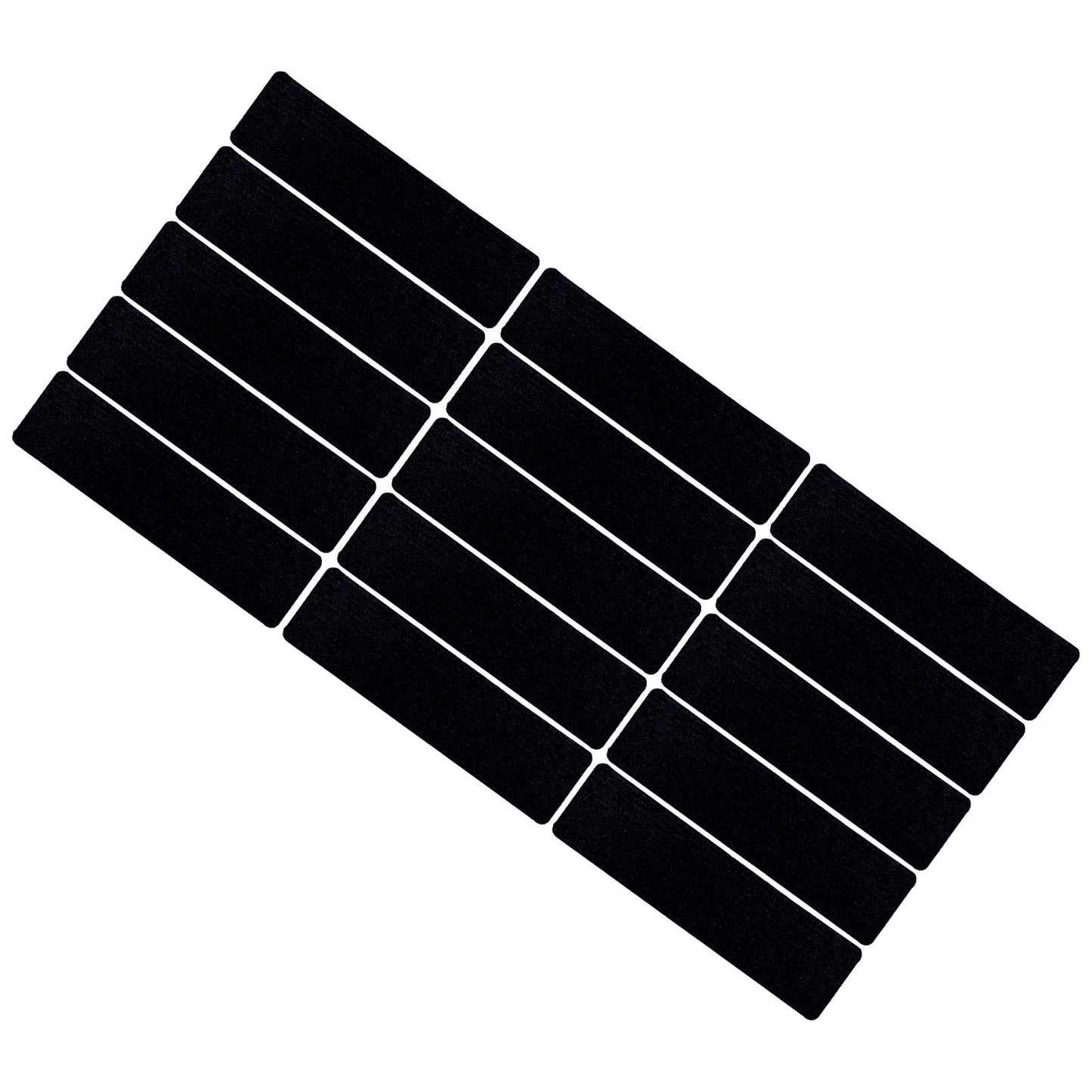 15 Pcs Stair Treads Cuttable Polyester Non Slip Soft Self Adhesive Stair Stripe Floor Mat CarpetBlack White V1294-YM0523-3117220008312